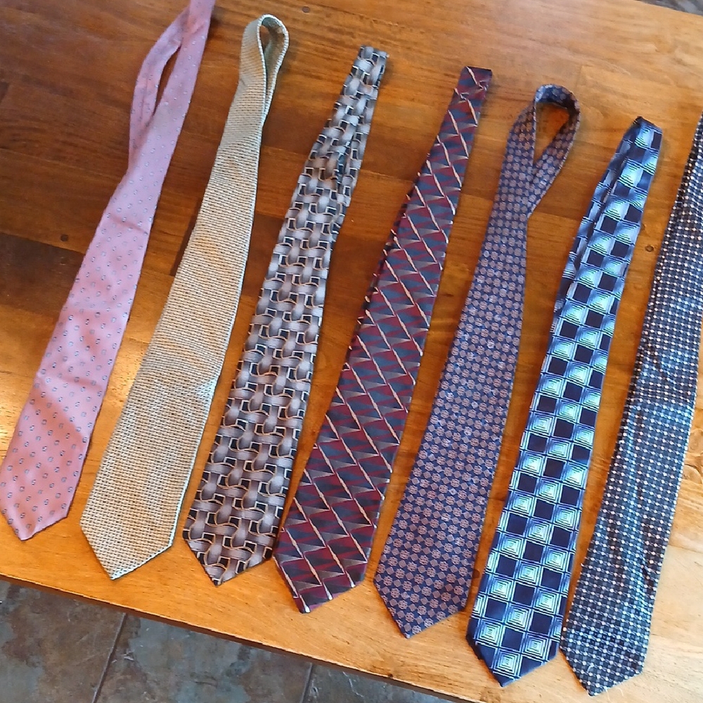 Lot of 7 Silk Ties. Antonia, Jones New York, Arrow, Stafford, Formal Occasions